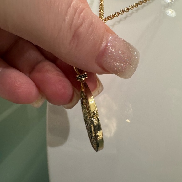 Gemini Zodiac Sign Rhinestone Medallion Pendant Necklace - Picture 11 of 11